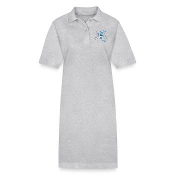 Drapeau de la Grèce en Grèce Carte EN - Robe polo bio PAIGER Stanley/Stella Femme - gris chiné - Devant