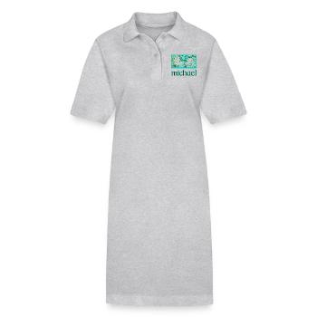michael e 248 - Stanley/Stella Frauen Bio-Polokleid PAIGER - Grau meliert - Vorne