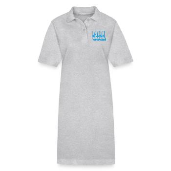 Das WORT "COOL" - Stanley/Stella Frauen Bio-Polokleid PAIGER - Grau meliert - Vorne