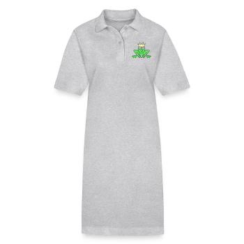 Prince Charmant Grenouille Roi - Robe polo bio PAIGER Stanley/Stella Femme - gris chiné - Devant