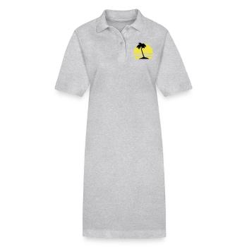 Île Palm - Robe polo bio PAIGER Stanley/Stella Femme - gris chiné - Devant