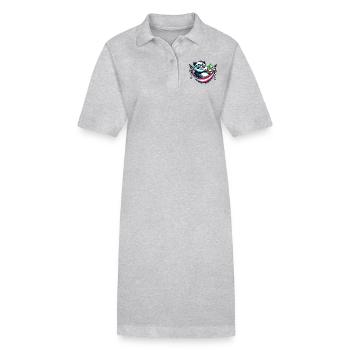 Panda - Stanley/Stella PAIGER Organic Women’s Polo Dress - heather grey - Front