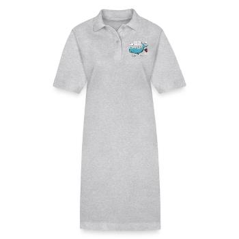 Save Whales - Robe polo bio PAIGER Stanley/Stella Femme - gris chiné - Devant