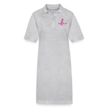 Croyez Combat de cancer - Robe polo bio PAIGER Stanley/Stella Femme - gris chiné - Devant