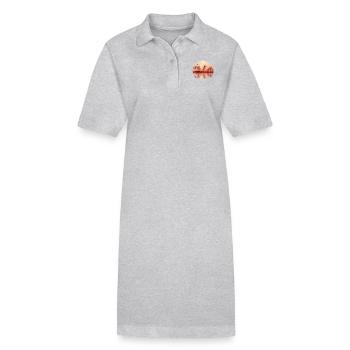Geschenk Savanne Wüste Geschenk Baum Dünen Sand - Stanley/Stella Frauen Bio-Polokleid PAIGER - Grau meliert - Vorne