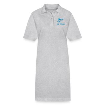 Pêcheurs - Pêche - Blue Marlin - Cadeau - Robe polo bio PAIGER Stanley/Stella Femme - gris chiné - Devant