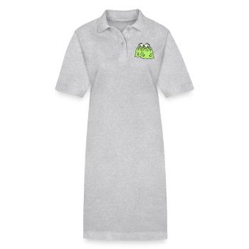Team 2 friends couple glibber slime disgusting slime - Stanley/Stella PAIGER Organic Women’s Polo Dress - heather grey - Front