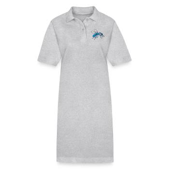 Mücke witzig - Stanley/Stella Frauen Bio-Polokleid PAIGER - Grau meliert - Vorne