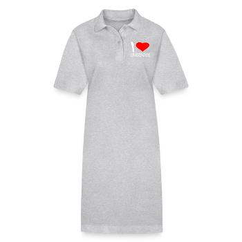 I LOVE LIVERPOOL - Robe polo bio PAIGER Stanley/Stella Femme - gris chiné - Devant