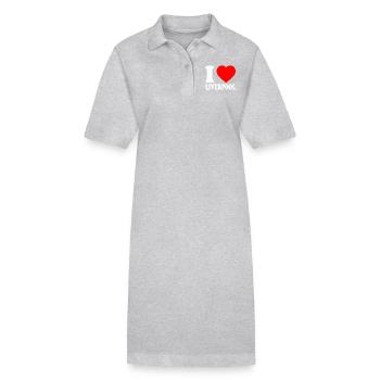 I love liverpool - Robe polo bio PAIGER Stanley/Stella Femme - gris chiné - Devant