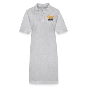 Bavarian Funny - Stanley/Stella PAIGER Organic Women’s Polo Dress - heather grey - Front