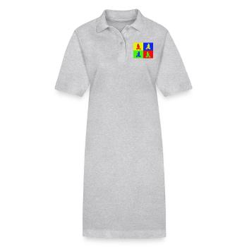 Biker Junior Pop Art Couleur - Robe polo bio PAIGER Stanley/Stella Femme - gris chiné - Devant