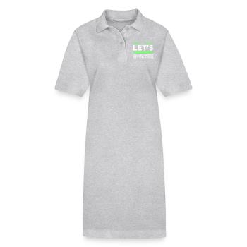 peace disarmament family counterculture sayings - Stanley/Stella PAIGER Organic Women’s Polo Dress - heather grey - Front