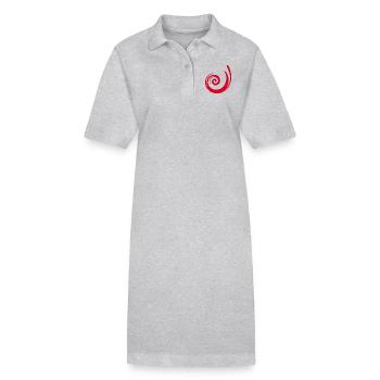 Idée cadeau rouge motif rouge - Robe polo bio PAIGER Stanley/Stella Femme - gris chiné - Devant