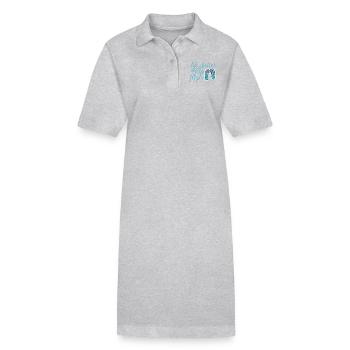 la vie est meilleure en tongs - Robe polo bio PAIGER Stanley/Stella Femme - gris chiné - Devant