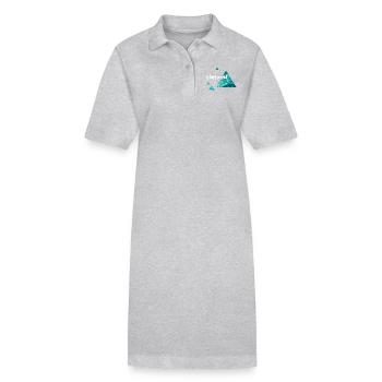 L'océan est My Playground - Robe polo bio PAIGER Stanley/Stella Femme - gris chiné - Devant