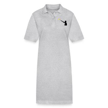 Fan Hooligan - Robe polo bio PAIGER Stanley/Stella Femme - gris chiné - Devant
