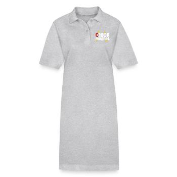 chick magnet - Stanley/Stella Frauen Bio-Polokleid PAIGER - Grau meliert - Vorne