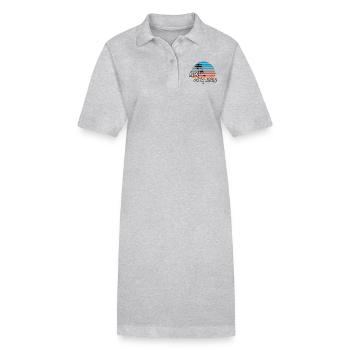 LOS ANGELES - Robe polo bio PAIGER Stanley/Stella Femme - gris chiné - Devant