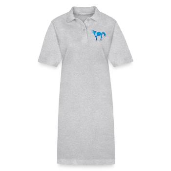 Chevaux cheval, - Robe polo bio PAIGER Stanley/Stella Femme - gris chiné - Devant