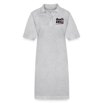 Born To Grill grillen BBQ T Shirt - Stanley/Stella Frauen Bio-Polokleid PAIGER - Grau meliert - Vorne