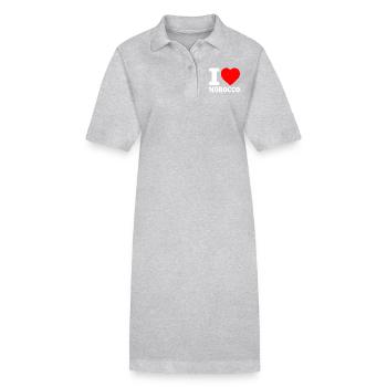 I love morocco - Stanley/Stella PAIGER Organic Women’s Polo Dress - heather grey - Front