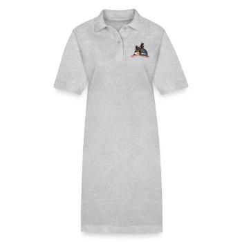 Oiseau - Robe polo bio PAIGER Stanley/Stella Femme - gris chiné - Devant