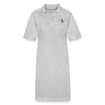 Sommerwetter - Stanley/Stella Frauen Bio-Polokleid PAIGER - Grau meliert - Vorne