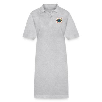 Wir haben nur eine Erde! - Stanley/Stella Frauen Bio-Polokleid PAIGER - Grau meliert - Vorne