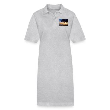 Sonnenuntergang - Stanley/Stella Frauen Bio-Polokleid PAIGER - Grau meliert - Vorne