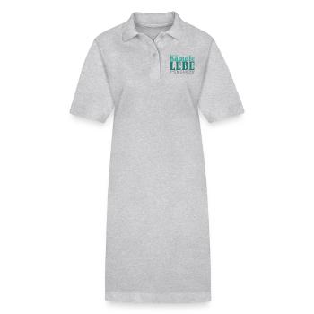 KÄMPFE – LEBE – F*CK CANCER - Stanley/Stella Frauen Bio-Polokleid PAIGER - Grau meliert - Vorne