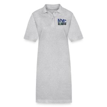 NYC NEW YORK CITY - Stanley/Stella PAIGER Organic Women’s Polo Dress - heather grey - Front
