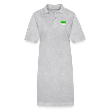 Battery charged - Stanley/Stella PAIGER Organic Women’s Polo Dress - heather grey - Front