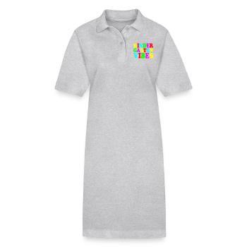 kindergarten vibes - Stanley/Stella Frauen Bio-Polokleid PAIGER - Grau meliert - Vorne