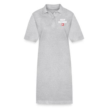 Hop suisse - Stanley/Stella PAIGER Organic Women’s Polo Dress - heather grey - Front