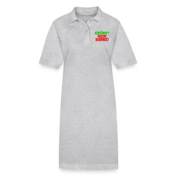 grüne nein danke - Stanley/Stella Frauen Bio-Polokleid PAIGER - Grau meliert - Vorne