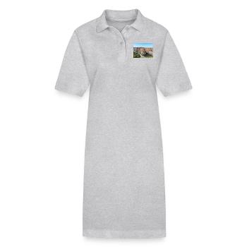 gorge près des chutes Victoria au Zimbabwe - Robe polo bio PAIGER Stanley/Stella Femme - gris chiné - Devant