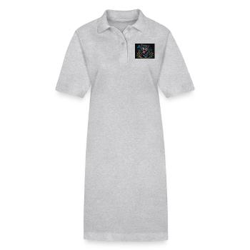 chien - Robe polo bio PAIGER Stanley/Stella Femme - gris chiné - Devant