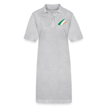 Drapeau de l’Irlande - Vintage - Robe polo bio PAIGER Stanley/Stella Femme - gris chiné - Devant