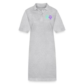 2 Heavy Metal Hard Rock Graffiti Cornes Gestes de la main - Robe polo bio PAIGER Stanley/Stella Femme - gris chiné - Devant