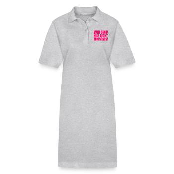 Wir sind hier nicht zum spass - Stanley/Stella Frauen Bio-Polokleid PAIGER - Grau meliert - Vorne