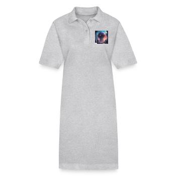 Fantasie Kugel Traumlandschaft - Stanley/Stella Frauen Bio-Polokleid PAIGER - Grau meliert - Vorne