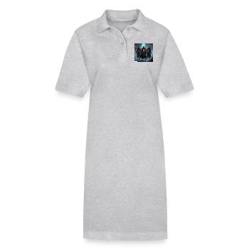 Vergessene Kriegerfreunde - Stanley/Stella Frauen Bio-Polokleid PAIGER - Grau meliert - Vorne