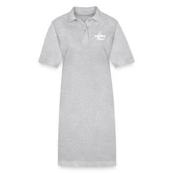 Litecoin "Just Hold" - Stanley/Stella Frauen Bio-Polokleid PAIGER - Grau meliert - Vorne