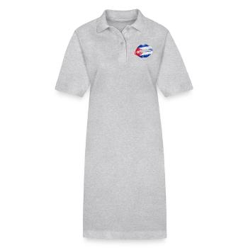 Kiss (Cuba / Cuba) - Robe polo bio PAIGER Stanley/Stella Femme - gris chiné - Devant