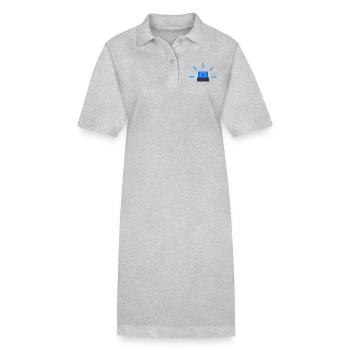 Blaulicht Martinshorn Polizei Feuerwehr - Stanley/Stella Frauen Bio-Polokleid PAIGER - Grau meliert - Vorne
