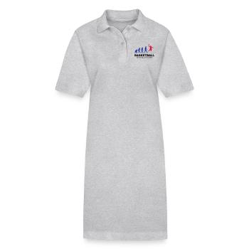 Basketball evolution - Stanley/Stella PAIGER Organic Women’s Polo Dress - heather grey - Front