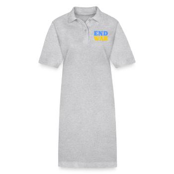 End war - Stanley/Stella Frauen Bio-Polokleid PAIGER - Grau meliert - Vorne