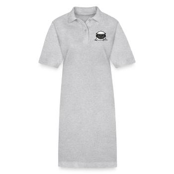 Agneau élégant - Robe polo bio PAIGER Stanley/Stella Femme - gris chiné - Devant