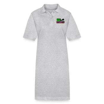 contemporary fiction funny sayings funny - Stanley/Stella PAIGER Organic Women’s Polo Dress - heather grey - Front
